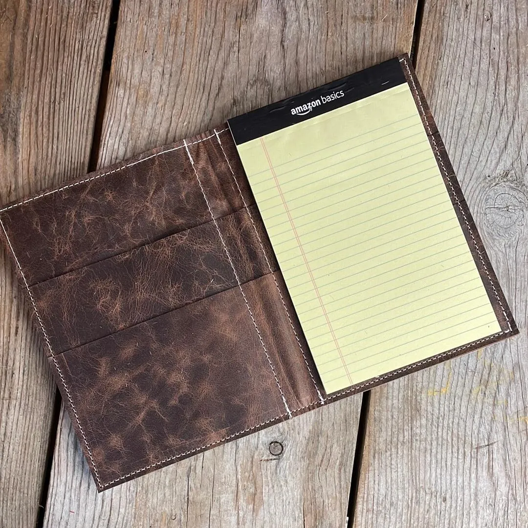 065 Small Notepad Cover - Grey Brindle w/ Patriot Laredo