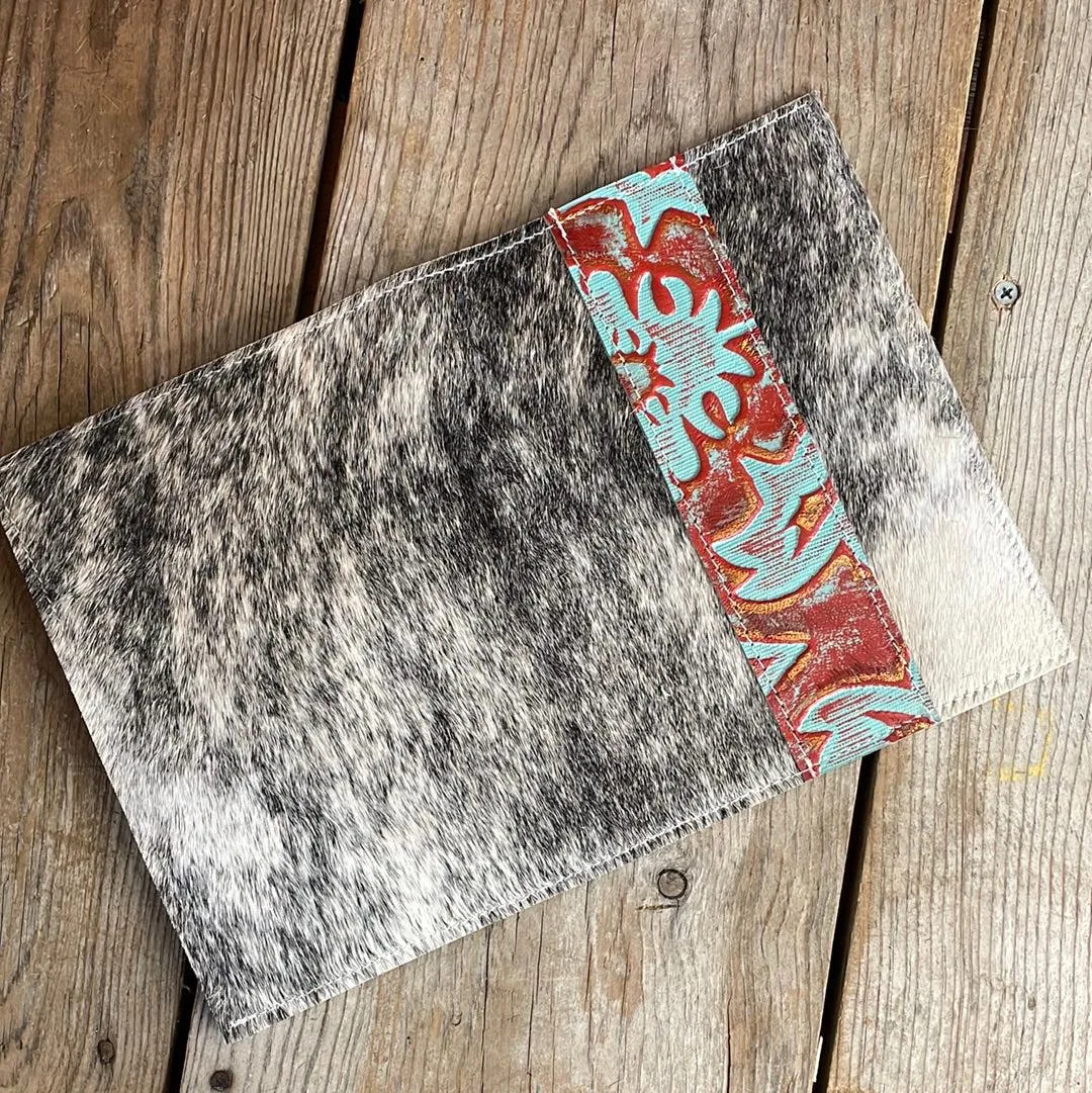 065 Small Notepad Cover - Grey Brindle w/ Patriot Laredo