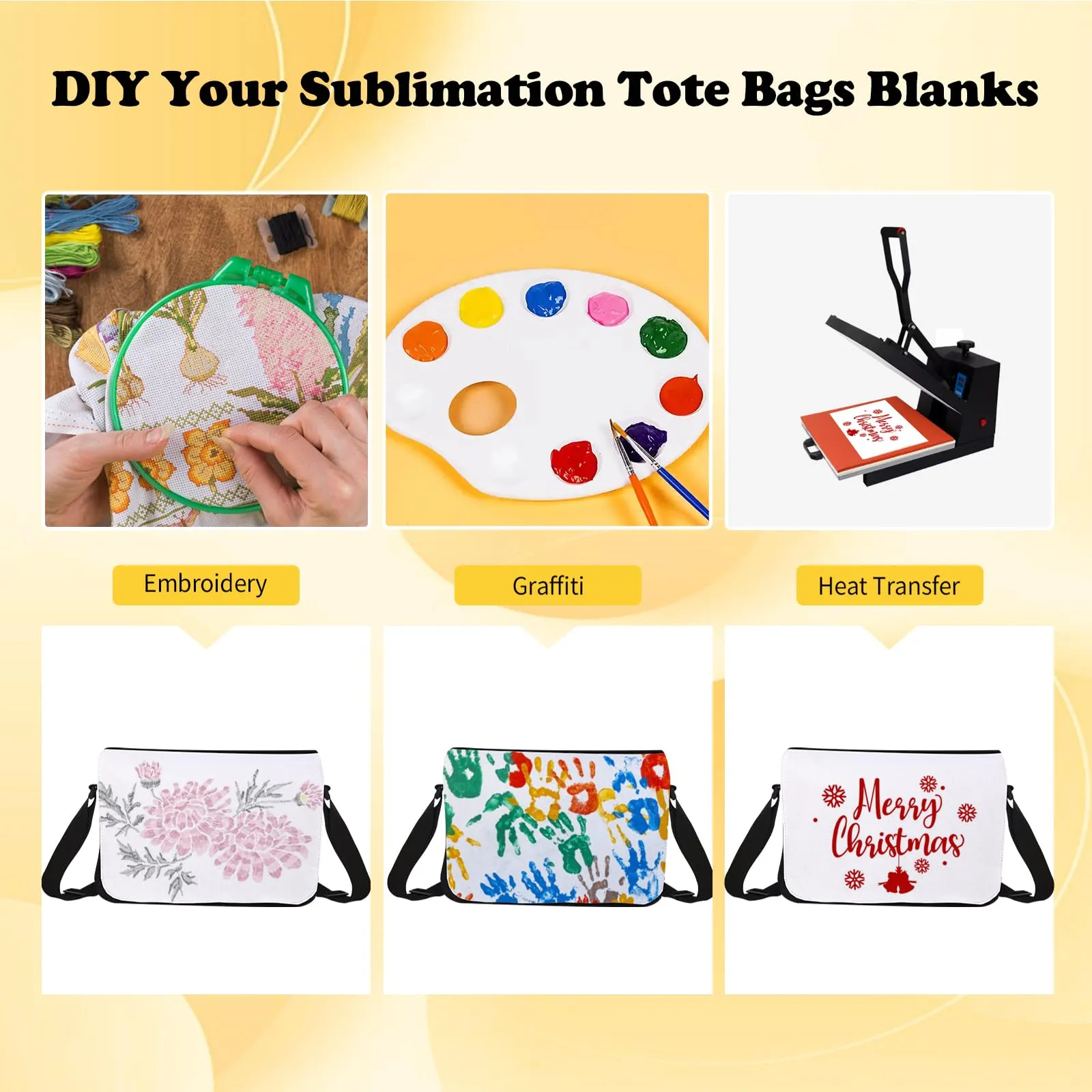 2PCS Sublimation Blanks Crossbody Bag,Sublimation Bags Messenger Bag Removable Transfer Design Sublimation Bags With Adjustable Shoulder Strap Crossbody and Shoulder DIY Gifts For Family and Friends
