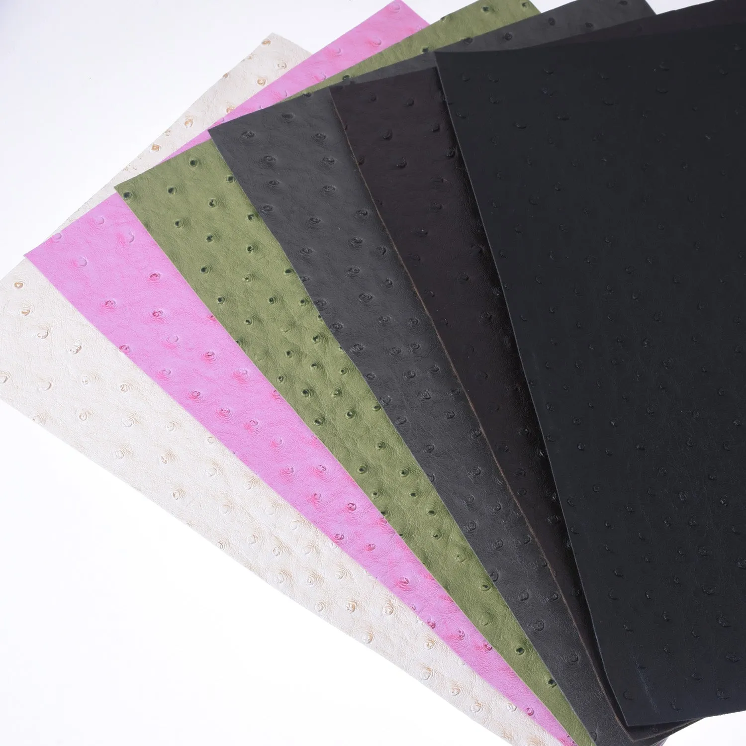 8*12" Ostrich pattern Faux leather sheets Synthetic Leather Fabric Sheets Bow Supplies 1pcs 102644