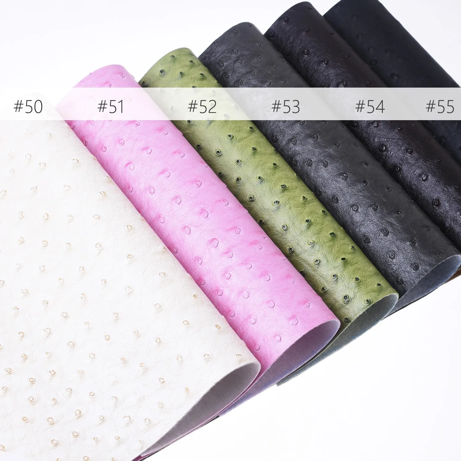 8*12" Ostrich pattern Faux leather sheets Synthetic Leather Fabric Sheets Bow Supplies 1pcs 102644