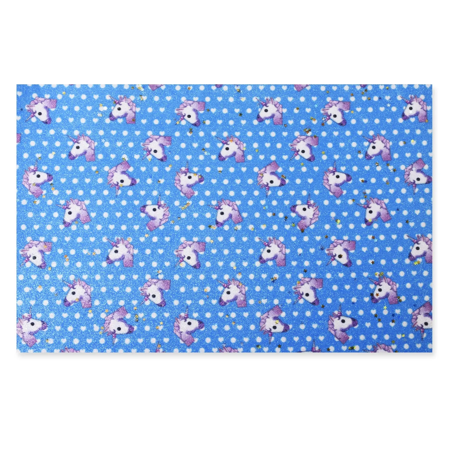 8*12" Polka dot Unicorn Glitter Faux leather sheets Fabric Sheet Bow Supplies Bag Making 1pcs 102629