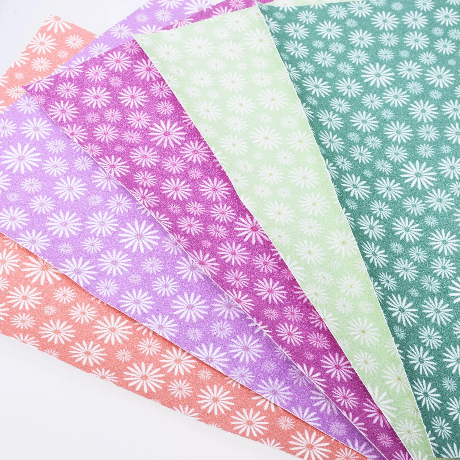 8*12" PU Chrysanthemum Embossed Faux leather sheets Glitter Vinyl Sheets for craft 1pcs 102626
