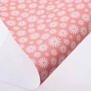 8*12" PU Chrysanthemum Embossed Faux leather sheets Glitter Vinyl Sheets for craft 1pcs 102626