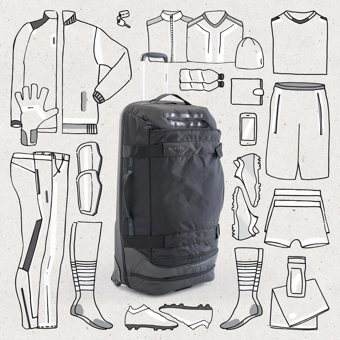 90L Suitcase Urban - Black