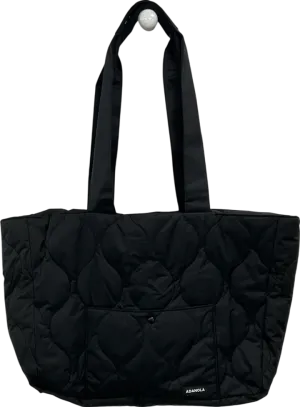 Adanola Black Large Quilted Tote Bag One Size