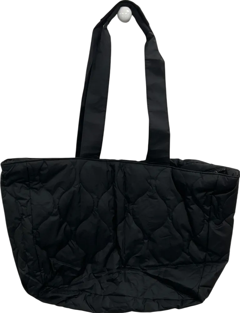 Adanola Black Large Quilted Tote Bag One Size