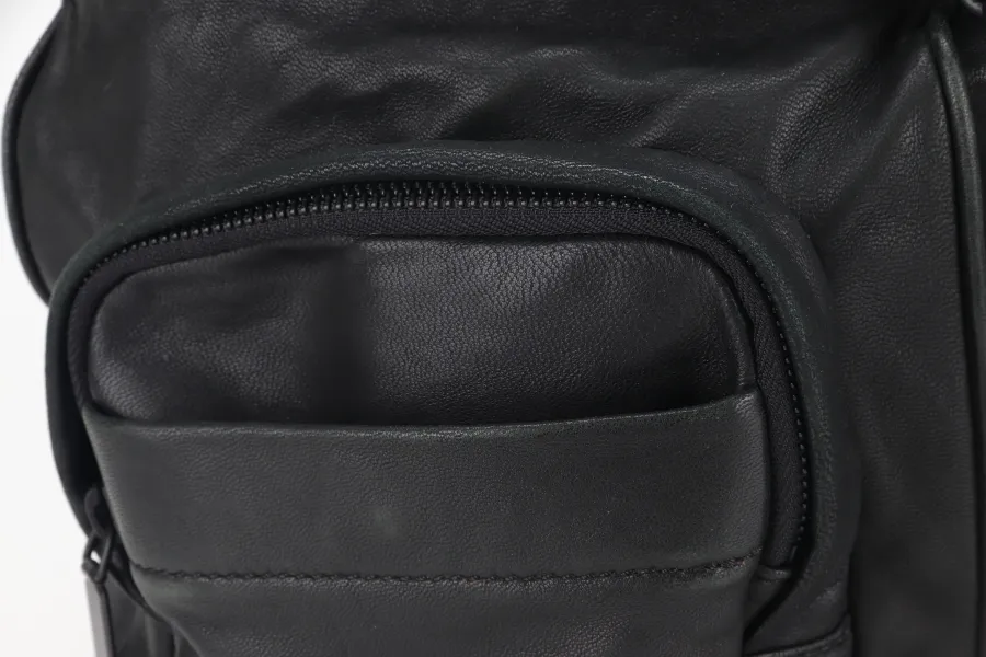 ALEXANDER WANG BLACK NAPPA LEATHER MESSENGER BAG WITH DUST COVER