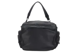 ALEXANDER WANG BLACK NAPPA LEATHER MESSENGER BAG WITH DUST COVER