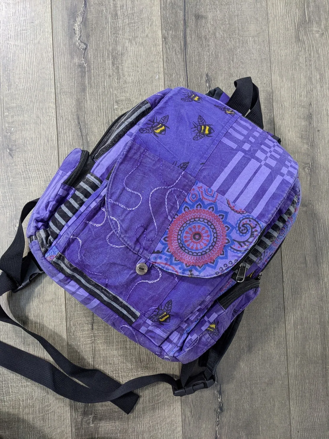 Assorted Bee Print Backpack