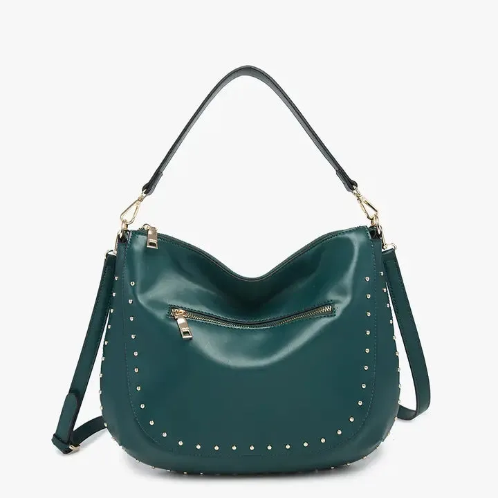 Aurelia Studded Hobo w/ Crossbody Strap