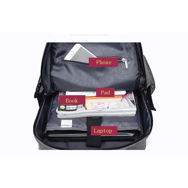 Backpack USB Charging & Water Resistant <br> Oxford