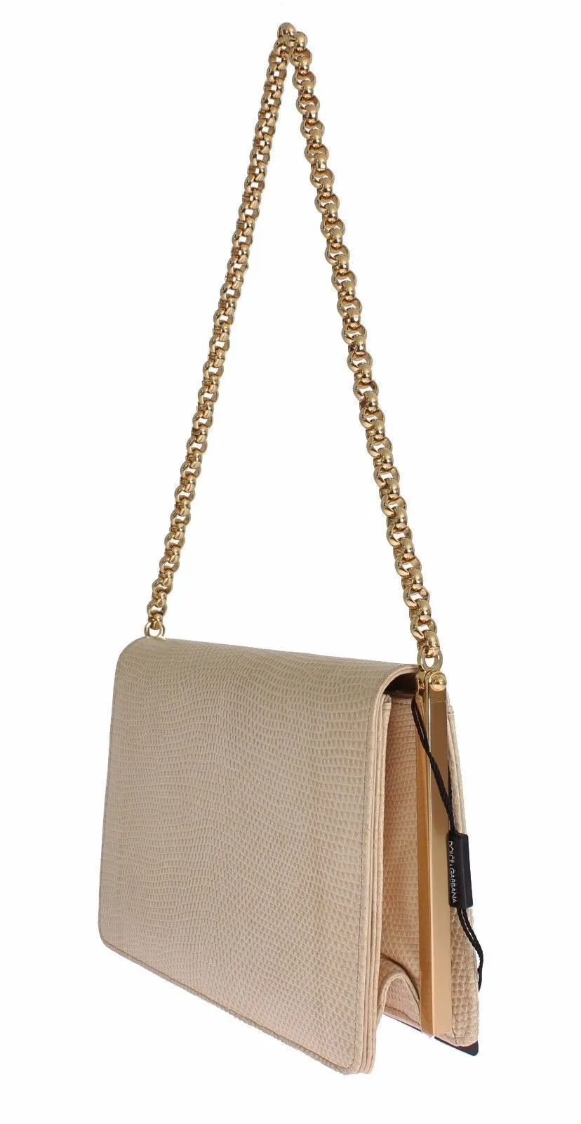 Bag Beige Varano Lizard Shoulder Evening Party Clutch
