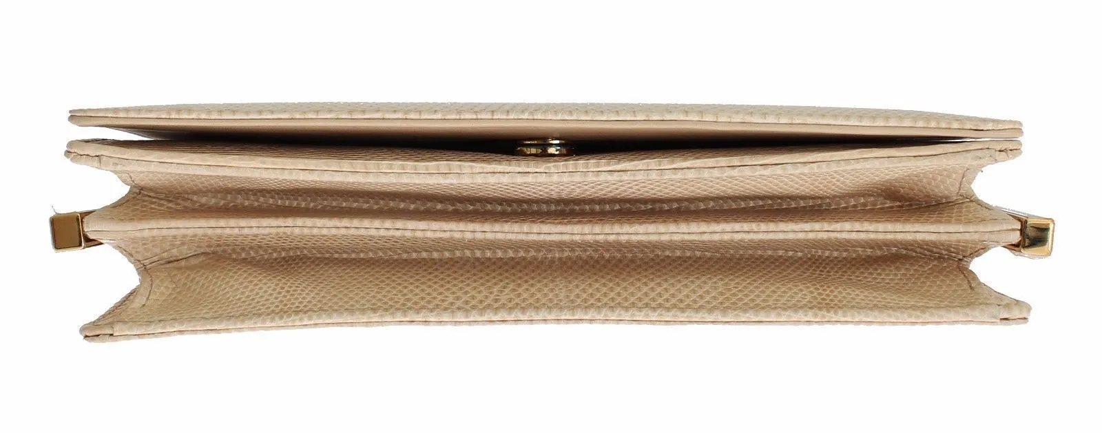 Bag Beige Varano Lizard Shoulder Evening Party Clutch