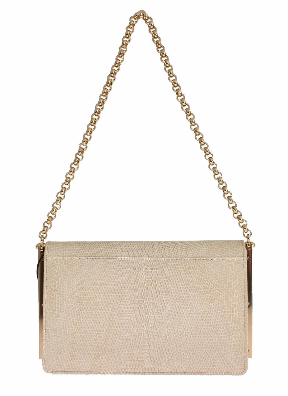 Bag Beige Varano Lizard Shoulder Evening Party Clutch