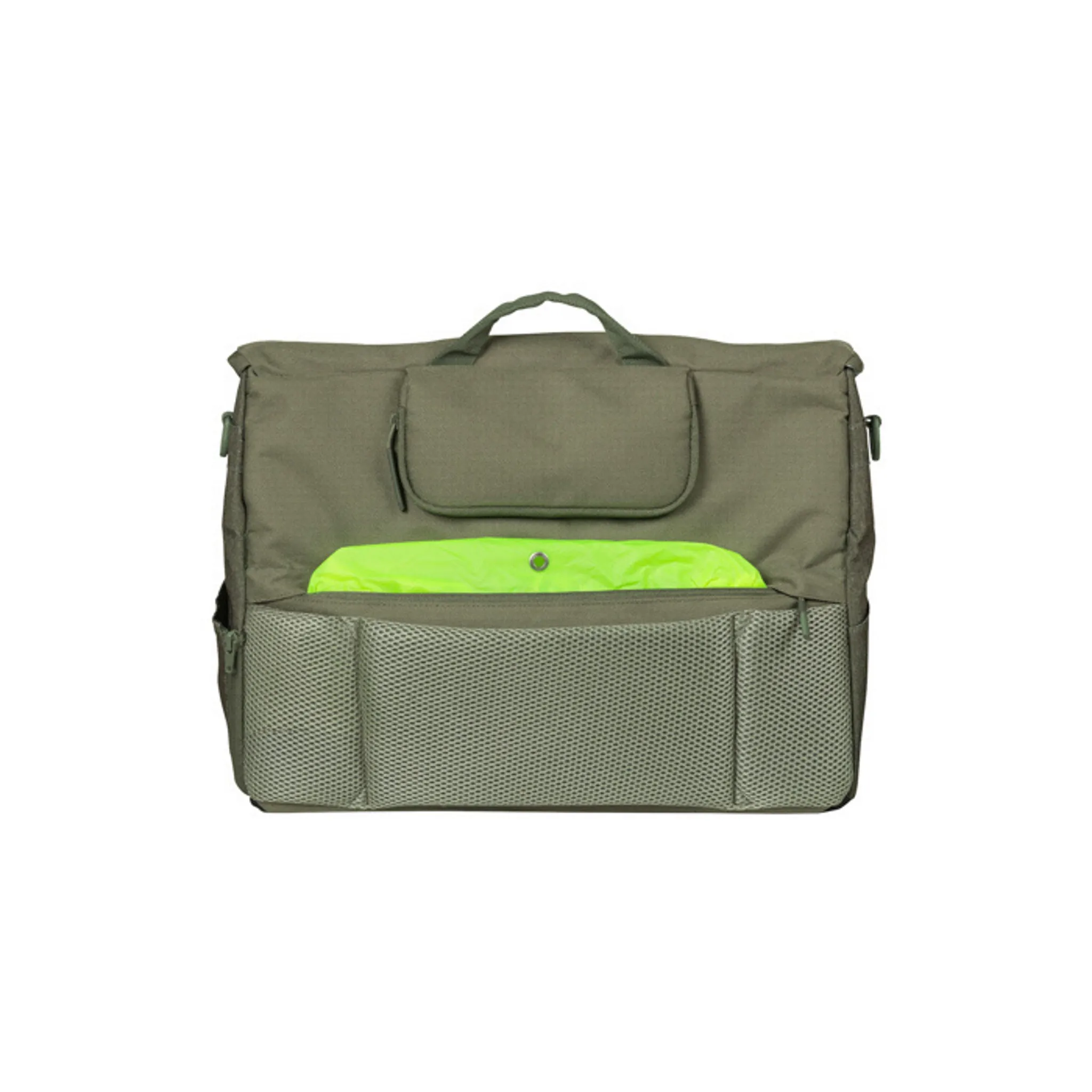 Basil B-Safe Commuter Office Bag With  Nordlicht Light Olive Green (Includes Rain Cover)