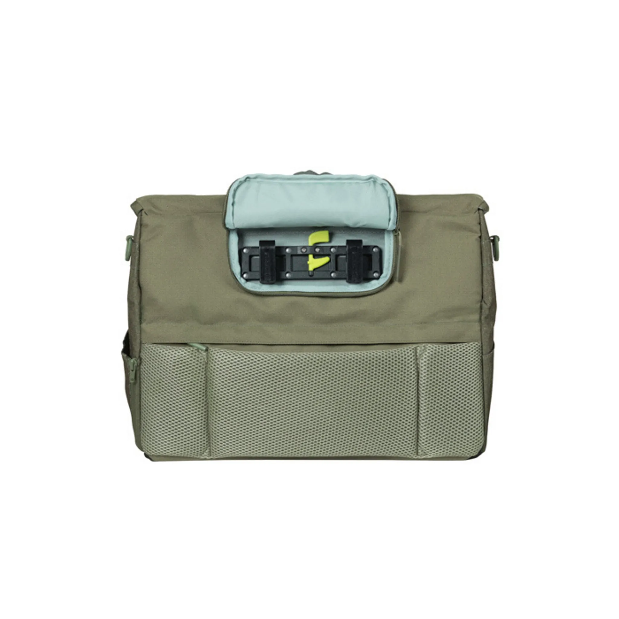 Basil B-Safe Commuter Office Bag With  Nordlicht Light Olive Green (Includes Rain Cover)