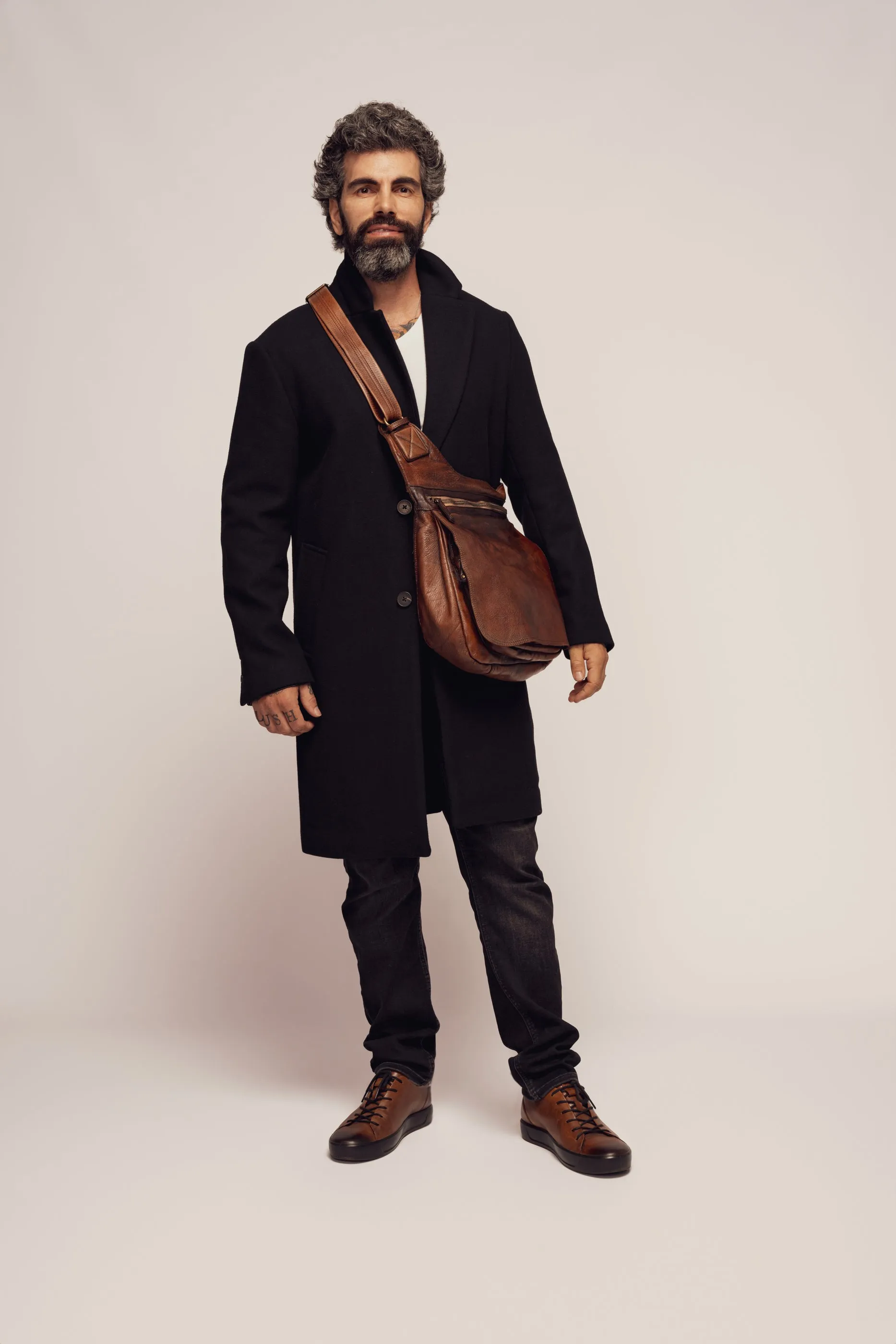 BAYSIDE84 Crossbody Saddle Bag - Cigar Brown mens