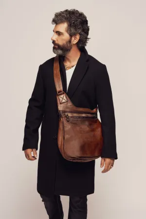 BAYSIDE84 Crossbody Saddle Bag - Cigar Brown mens
