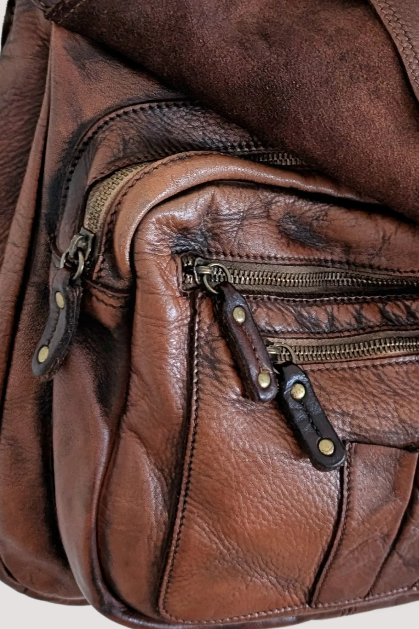 BAYSIDE84 Crossbody Saddle Bag - Cigar Brown mens