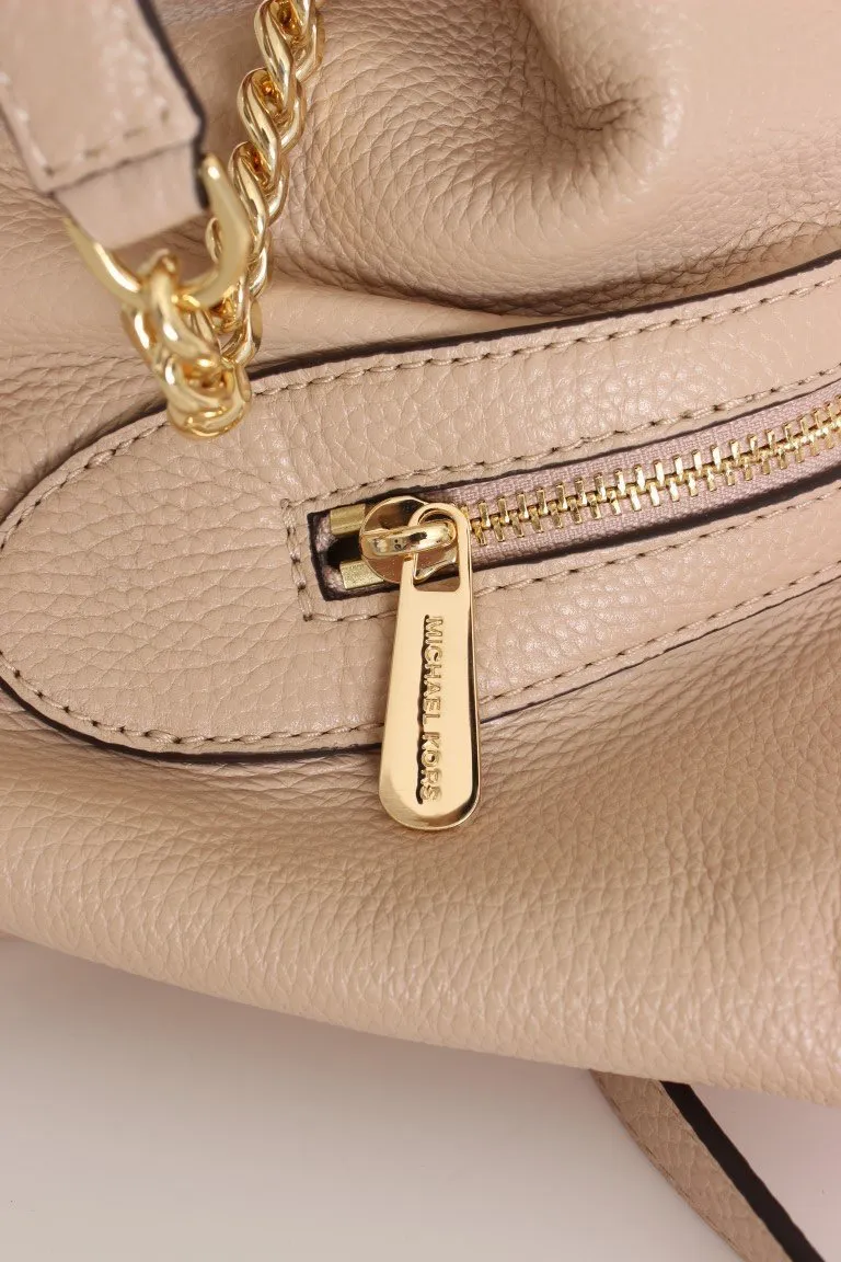 Beige Jet Set Leather Tote Handbag