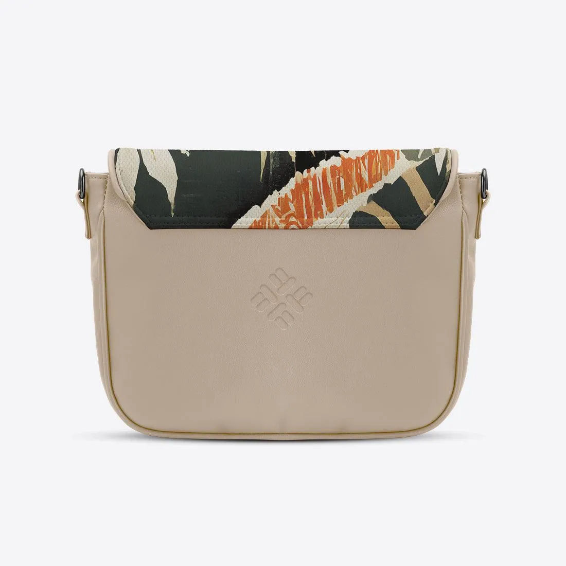 Beige Messenger Crossbody Pattern