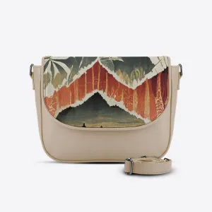 Beige Messenger Crossbody Pattern