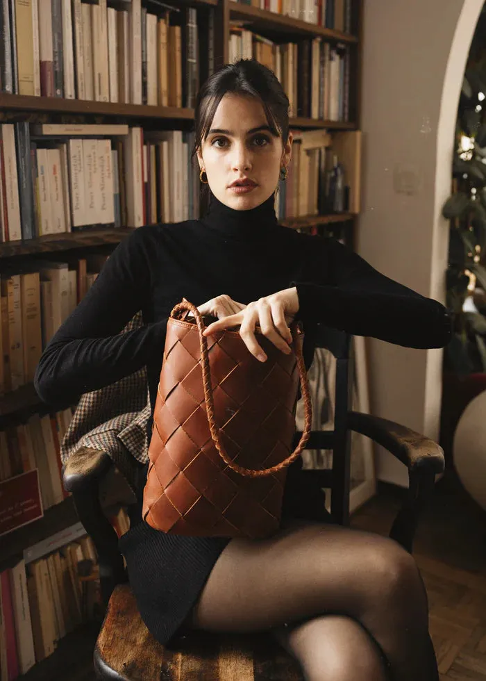 bembien / marion bag - grande weave - caramel