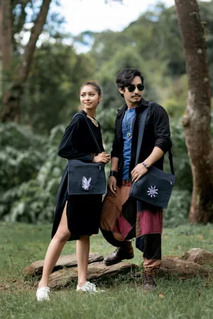 Bheri Black Embroidered Side Bag