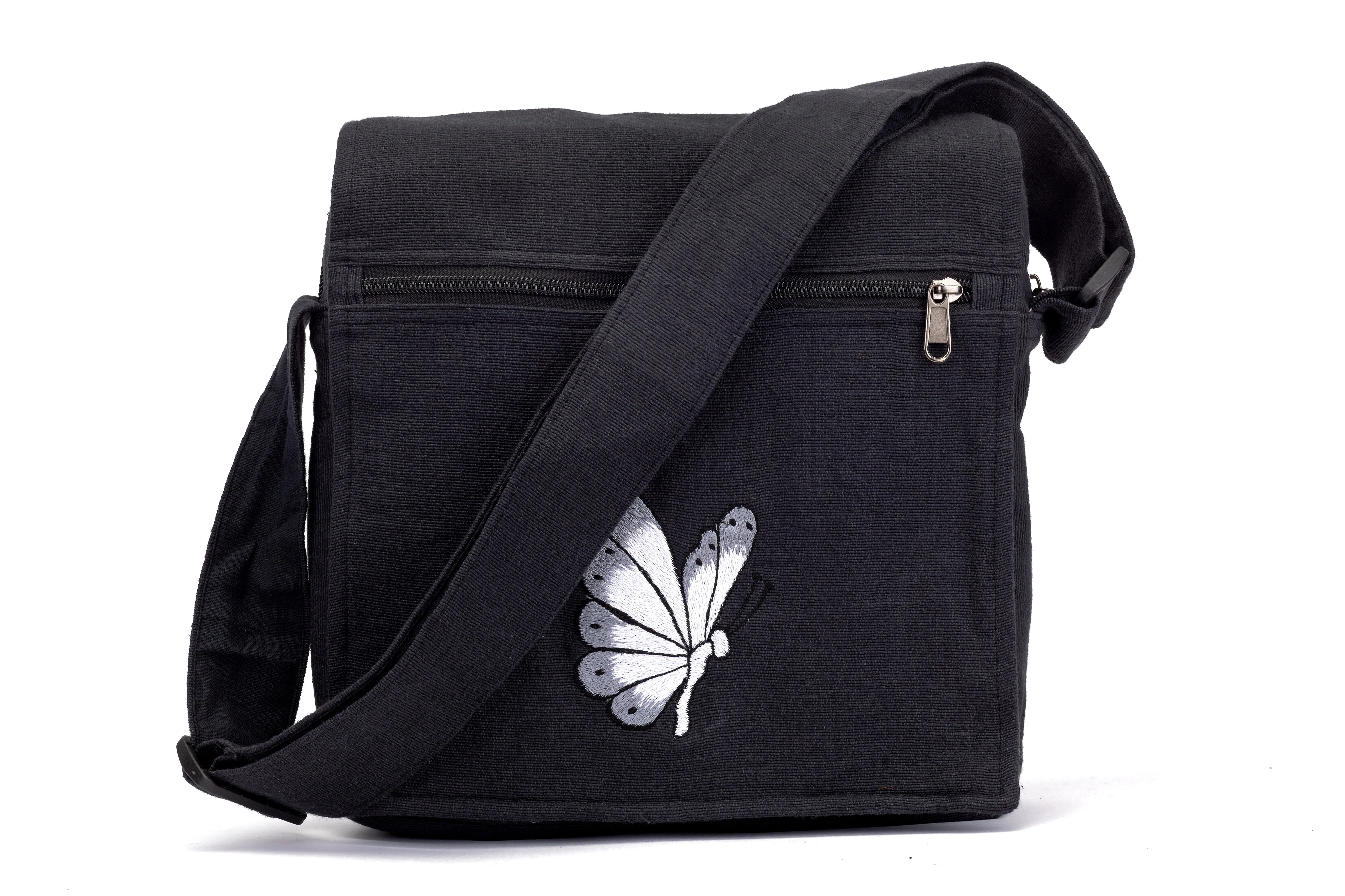 Bheri Black Embroidered Side Bag