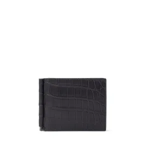 Black Leather Di Crocodile Wallet
