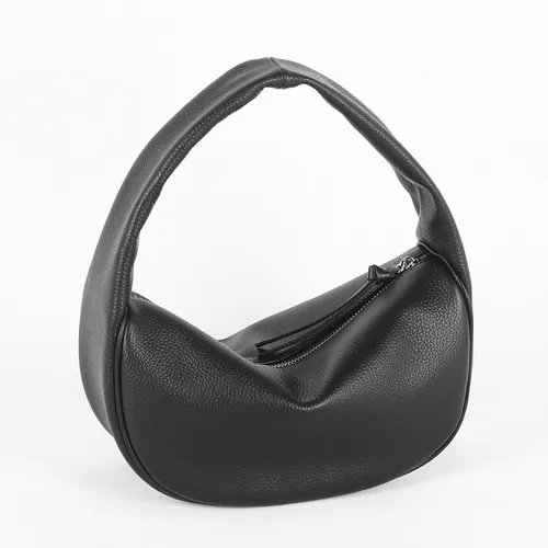Black Leather Hobo Bag
