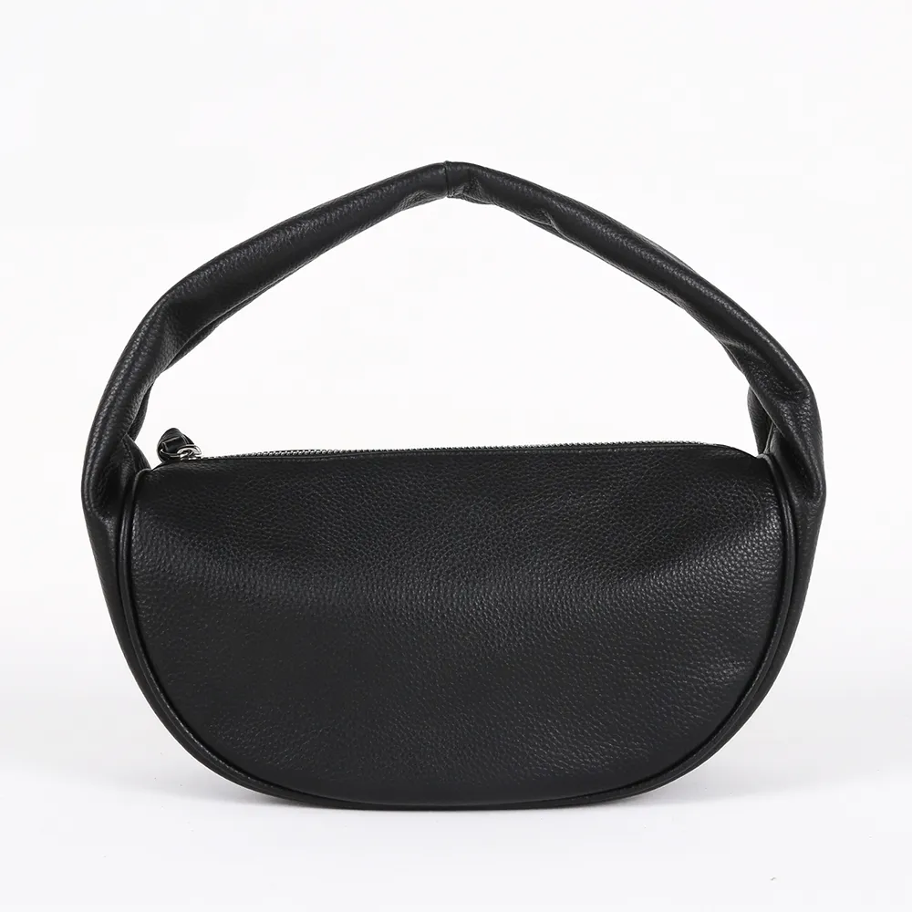 Black Leather Hobo Bag