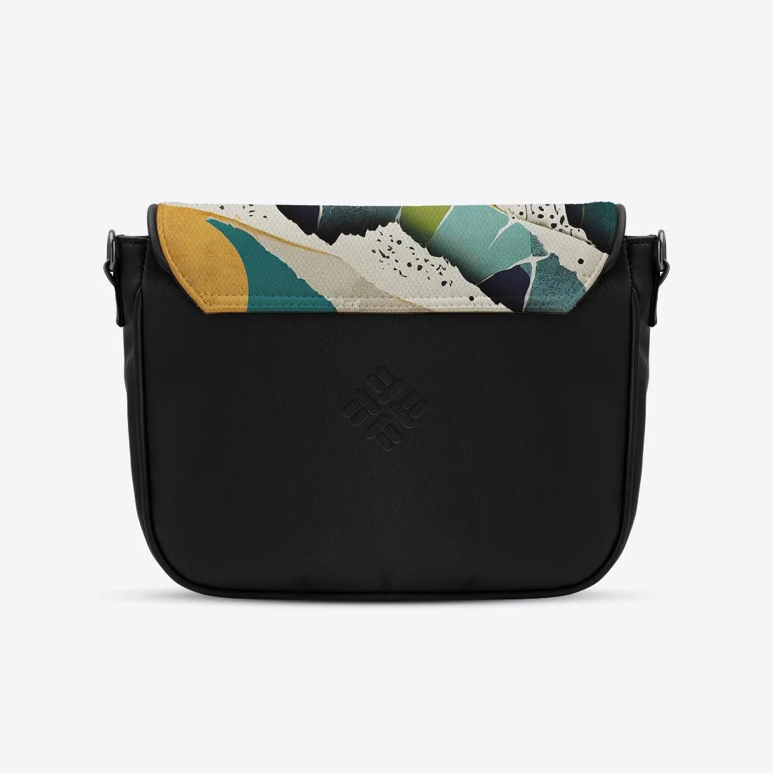 Black Messenger Crossbody Cutted