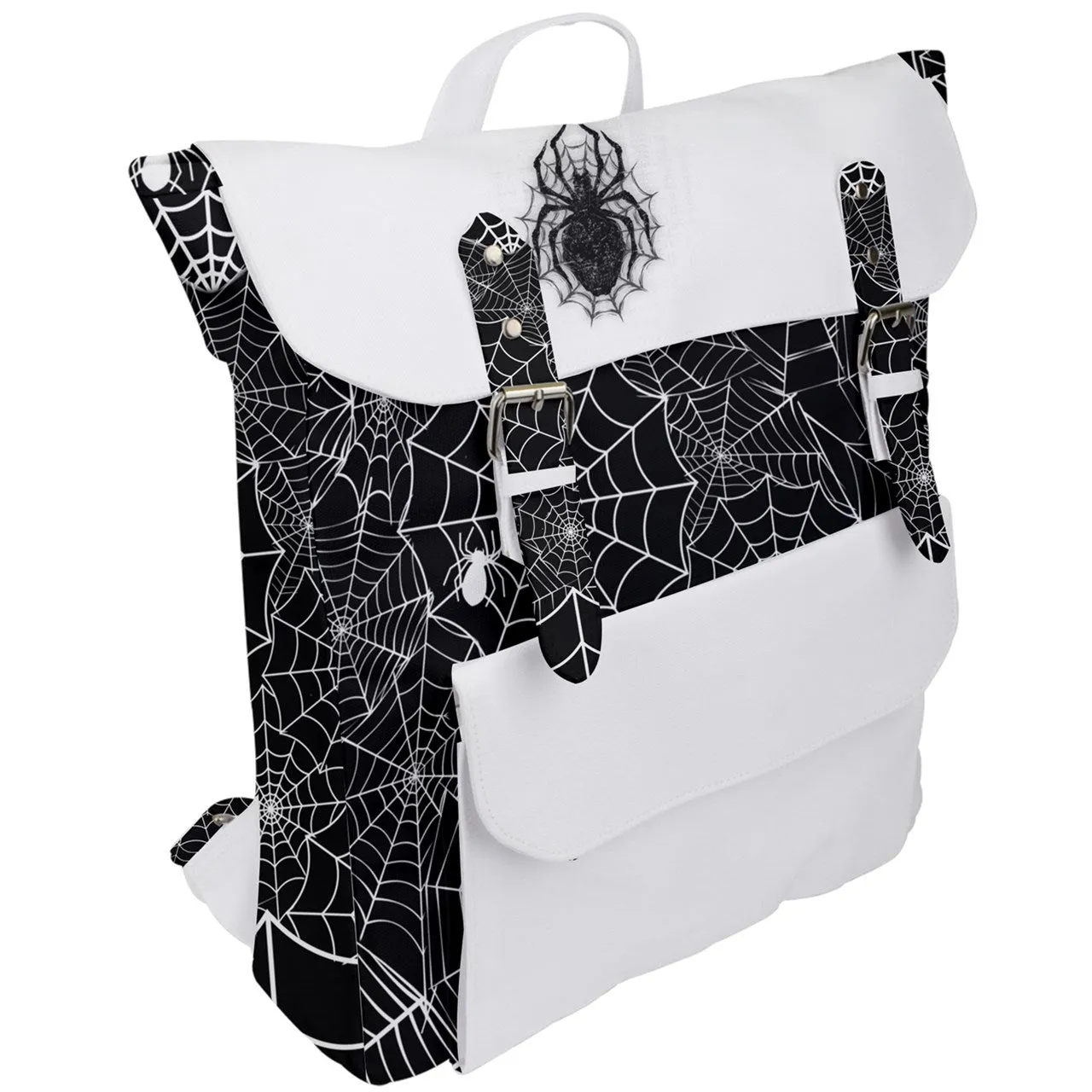 Black Web Buckle Up Backpack
