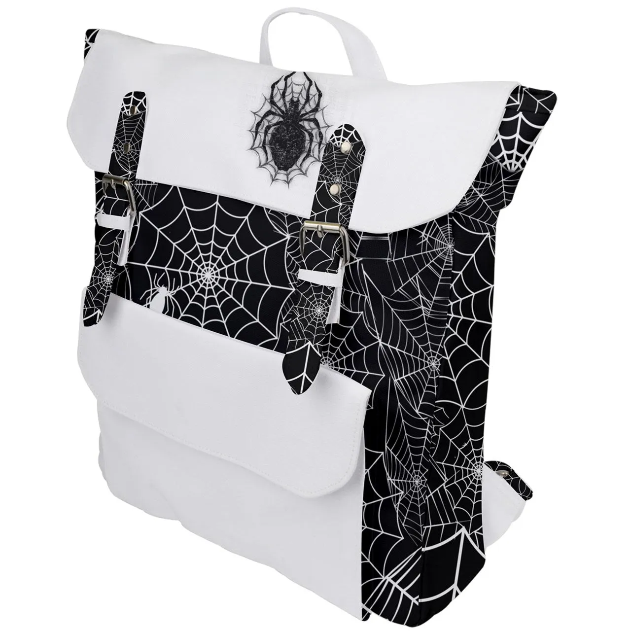 Black Web Buckle Up Backpack