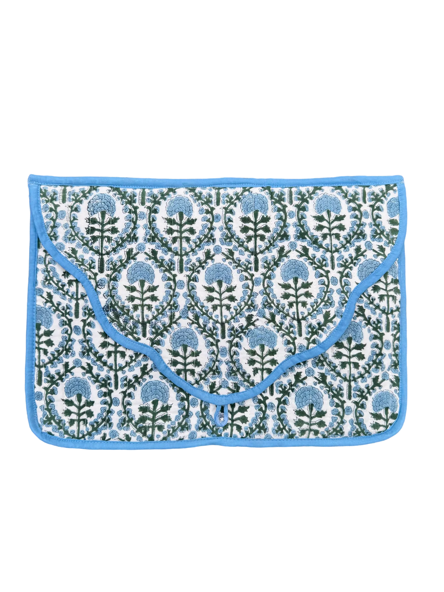 BLUE AND GREEN TRELLIS LAPTOP CASES