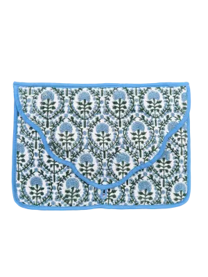 BLUE AND GREEN TRELLIS LAPTOP CASES