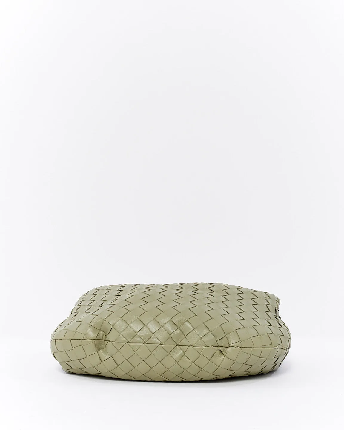 Bottega Veneta Green "Travertine" Intrecciato Leather Teen Jodie Bag