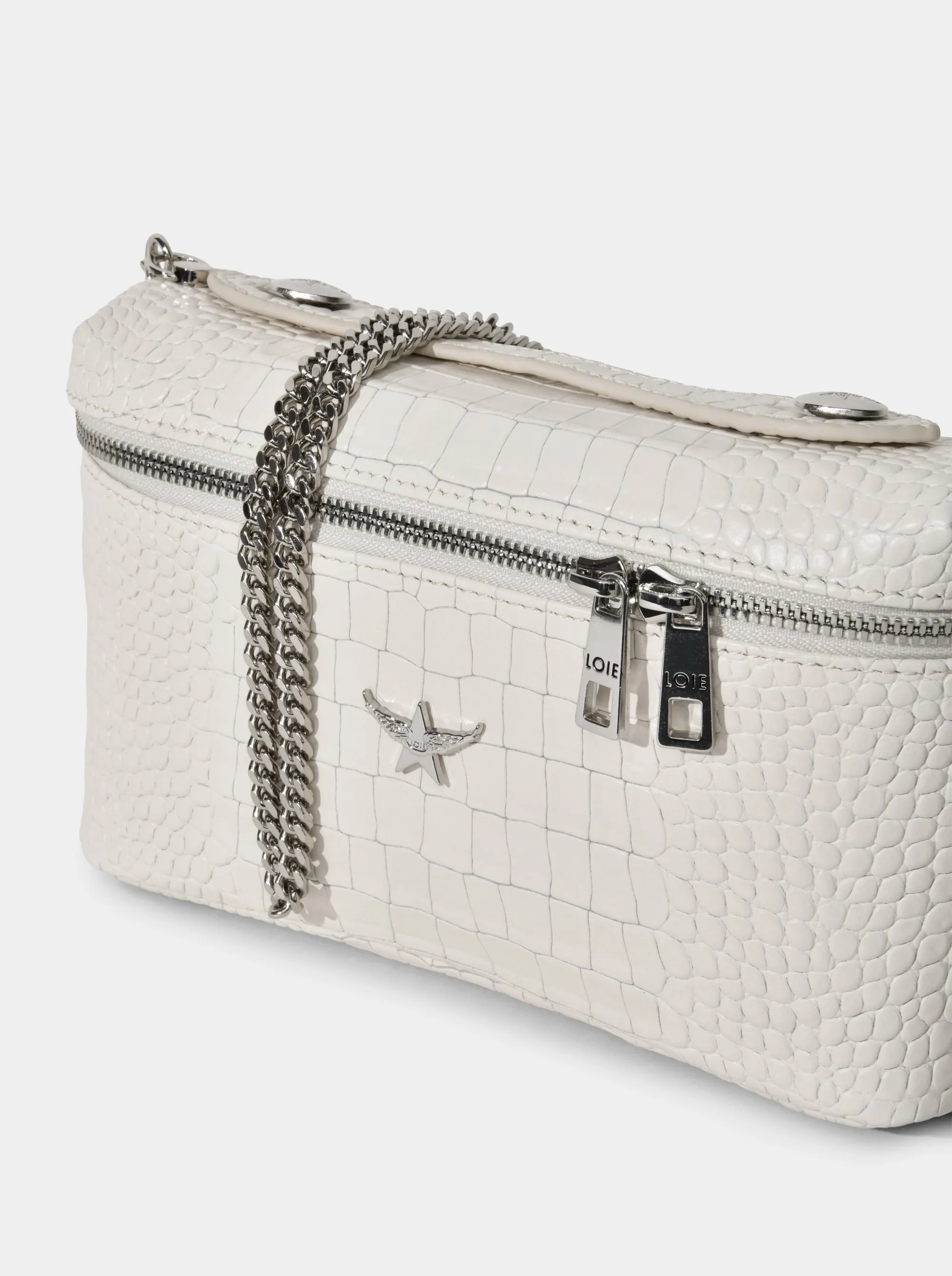 BOX OFF WHITE CROCO BAG