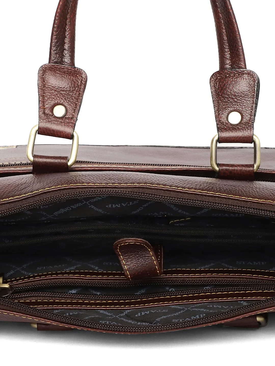 Brown Leather Laptop Bags ZP12116