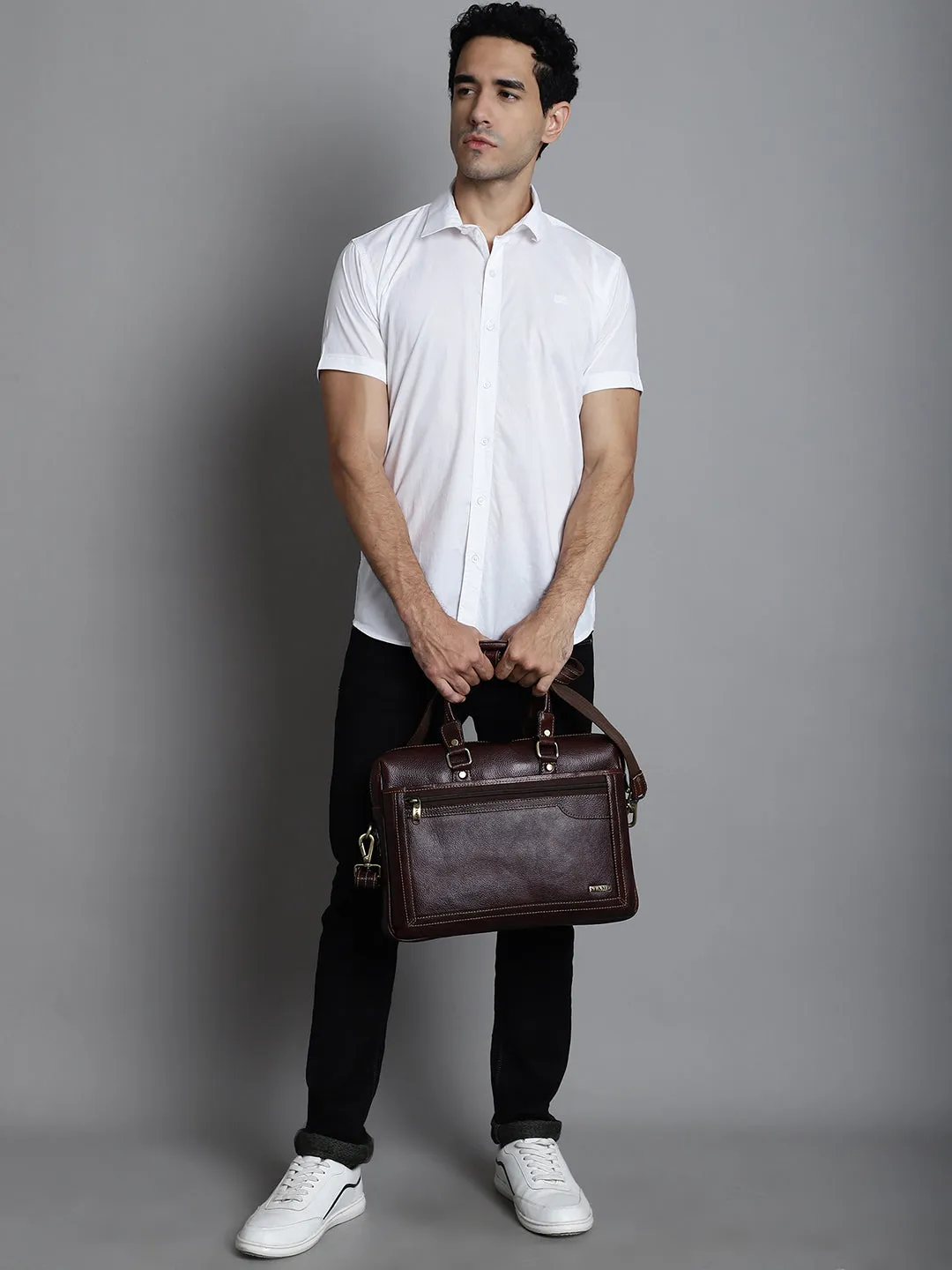 Brown Leather Laptop Bags ZP12116