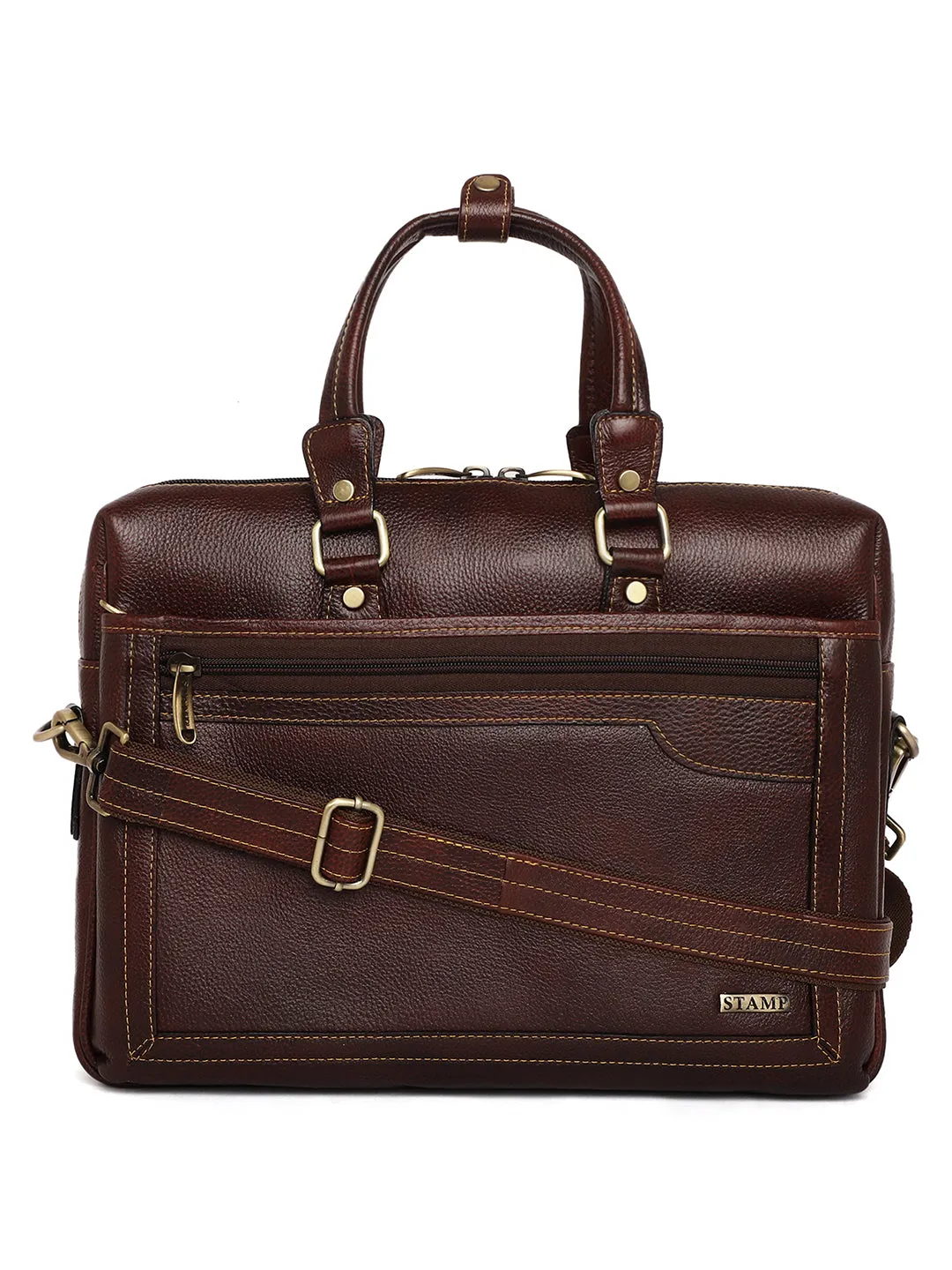Brown Leather Laptop Bags ZP12116