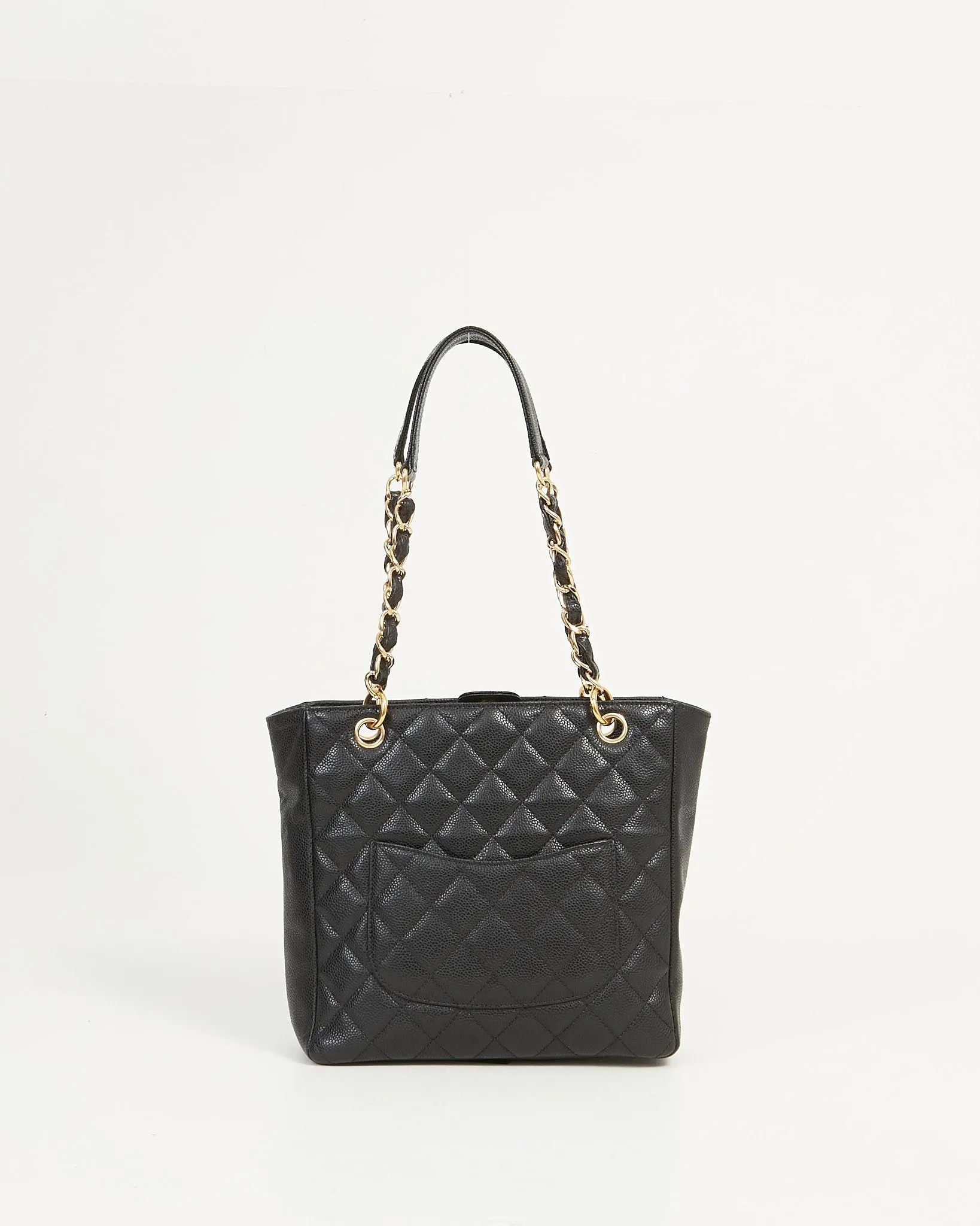 Chanel Black Caviar Leather PST GHW Bag
