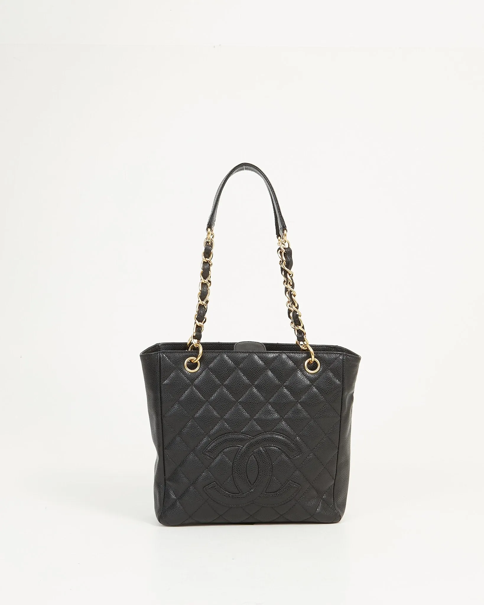Chanel Black Caviar Leather PST GHW Bag