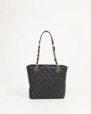 Chanel Black Caviar Leather PST GHW Bag