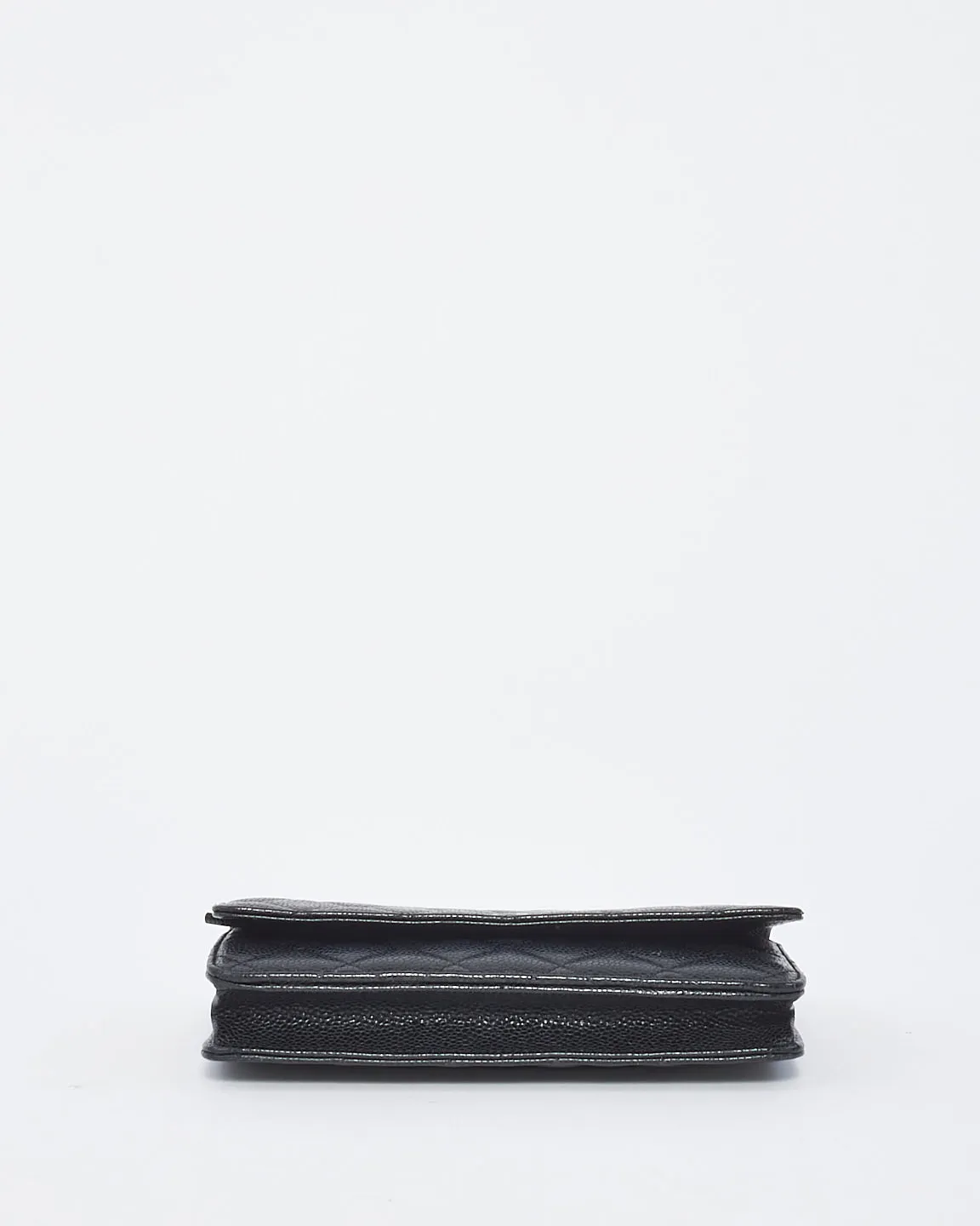 Chanel Black Caviar Leather Wallet on Chain with SHW