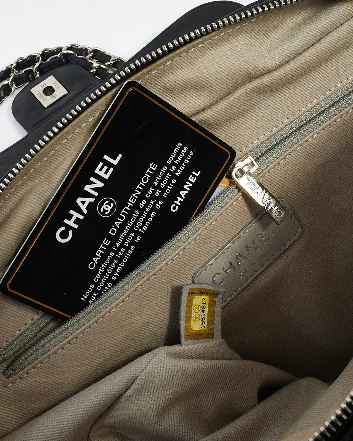 Chanel Black Quillted Leather Easy Zip Shoulder Bag with SHW