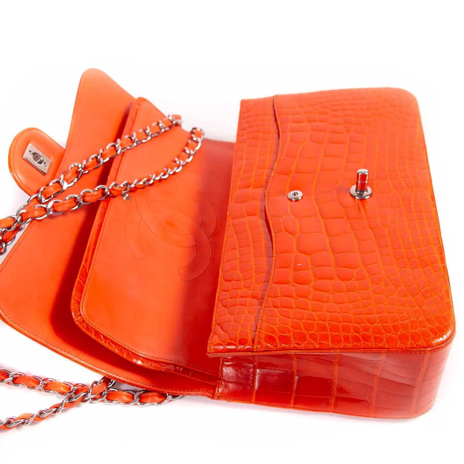 Chanel Classic Crocodile Jumbo Double Flap Bag