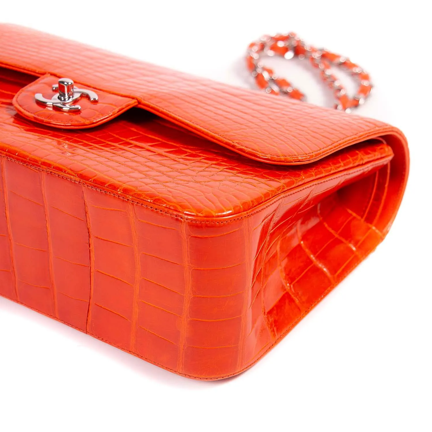 Chanel Classic Crocodile Jumbo Double Flap Bag